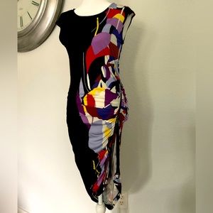 BCBG MAXAZIRA stretch multi coloured dress